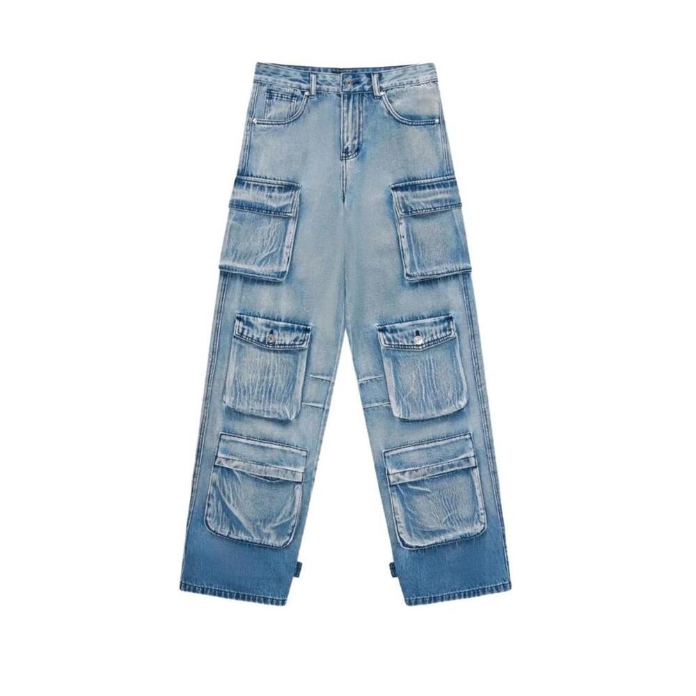 NWT RtA Lea Cargo Wide Leg Jeans $332 FARFETCH SZ 25